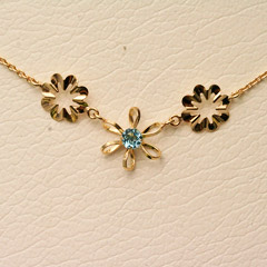 K10YGブルートパーズペンダント